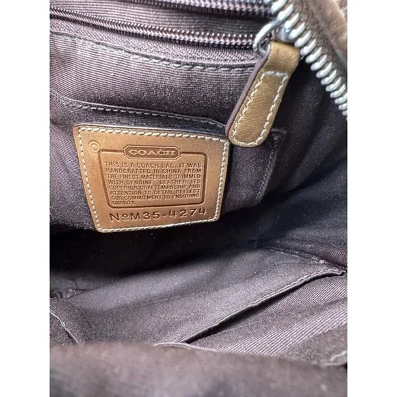 Vintage Coach 4274 Shoulder Bag Canvas/Leather Brown